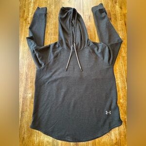 Under Armour Charcoal Pullover Hoodie With Cute Back Cutout